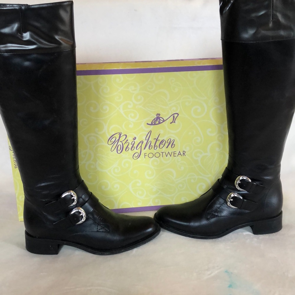 Brighton pewter leather boots